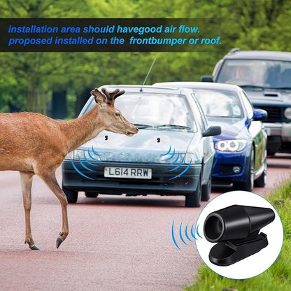 Frienda 20 Pieces Deer Whistles for Vehicles Avoids Collisions, Deer Whistles for Car, Horns for Vehicles Warning Devices with Waterproof Animal Alert for Car and Motorcycle (Black)