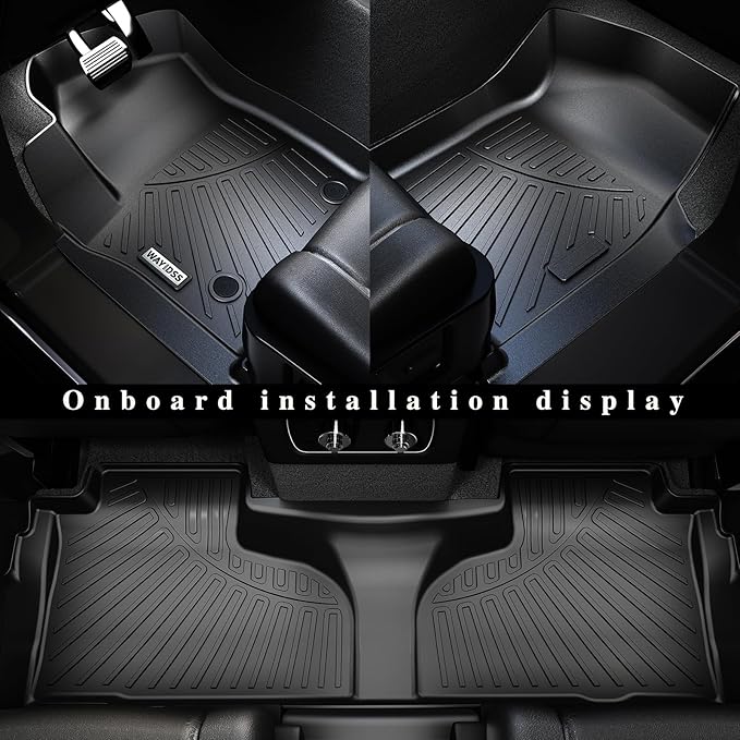 Floor Mats for 2023 2024 2025 2026 Cadillac Lyriq Lyriq-v & Trunk Mat TPE All Weather Protection 2 Rows Car Floor Liners with Cargo Liners