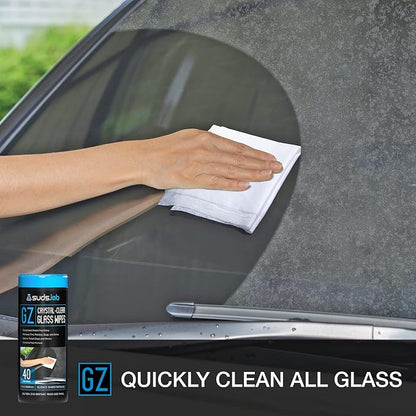 Suds Lab Car Wipes Interior Cleaning Bundle - Pack of 4 All-Purpose Cleaner Protectant, Leather Cleaner, and Glass Cleaner Automotive Care, 160 Wipes