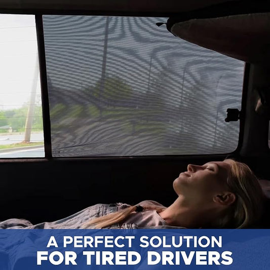 EcoNour Car Rear Window Screens (2 Pack) | Stretchable & Breathable Car Side Window Sun Shades for Sun Protection | Breathable Window Shades for Privacy Blackout | (XXL 42"x27")