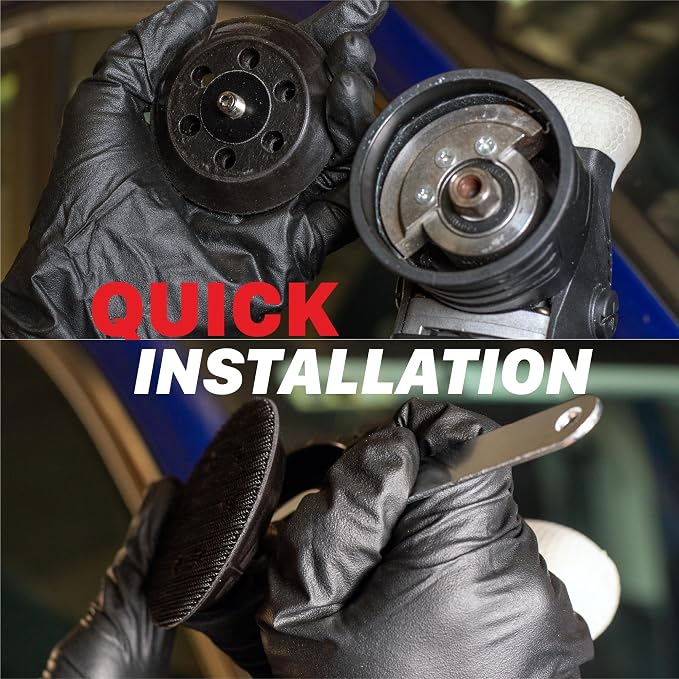 Maxshine 3” Universal Vented DA Backing Plate – Hook & Loop Pad Holder with 5/16”-24 Thread – Fits Dual Action Polishers up to 12,000 OPM for Sanding, Buffing, Polishing & Low Vibration Finish