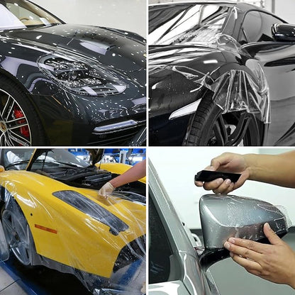Self-Healing TPU Clear Paint Protection PPF Film, Bulk Wrap for Car, Motorcycle & Bicycle Frame Surface Protection (Transparent, 5" x 120")