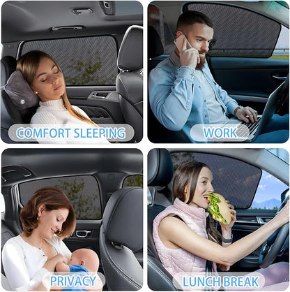 XCBYT 4 Pack 2021-2024 Honda Civic Window Shades with Breathable Mesh Window Covers 99% Sun UV Blackout Keeps Cool Privacy Curtains for Breastfeeding, Napping, Dressing, Camping