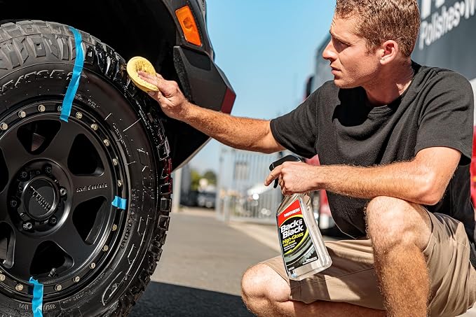 Mothers 06924 Back-to-Black Tire Shine, 24 fl. oz. (Pack of 2)