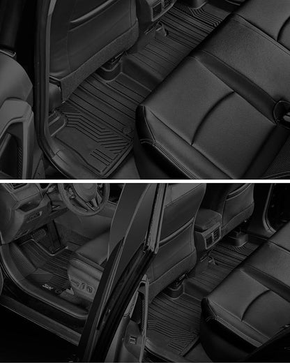 3W Floor Mats & Cargo Liner Fit Toyota RAV4 2019-2025 (Not for Hybrid or Prime) TPE All Weather Custom Fit Floor Liner for Toyota RAV 4 LE/XLE/Limited/TRD/Adventure Car Mats and Trunk Mat
