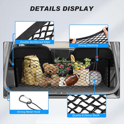 Karltys Envelope Style Cargo Net for Kia Telluride 2026 2025 2024 2023 2022-2020, Elastic Heavy Duty Rear Trunk Mesh Cargo Netting Storage Organizer for 2025 Kia Telluride Accessories