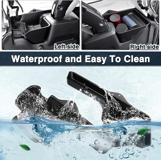 Rear Cargo Side Trunk Storage Box Tray Fit for Jeep Wrangler JL 2018-2023 Trunk Storage Tray Organizers Cargo Organizer Black 2PCS (NOT FIT 4XE)