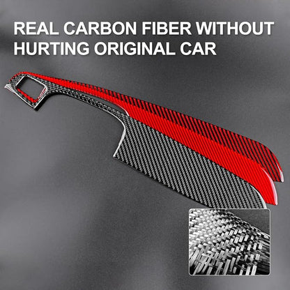 AIRSPEED Carbon Fiber Door Window Button Panel Cover for BMW E46 1998-2006, Center Console Interior Trim, Black Carbon Fiber