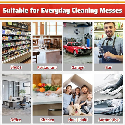 White Microfiber Cleaning Cloth, 150 Pack Shop Towels All-Purpose Cleaning Rags, Bulk Lint-Free Washcloth Reusable Microfiber Towels for Cars Mechanic Garage & Housekeeping 11.5"*11.5"