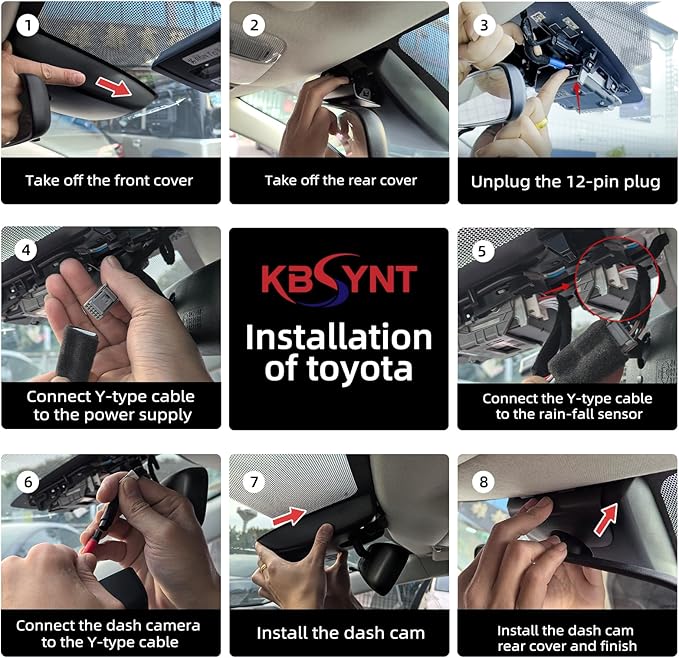 Front 4K Dash Cam for Toyota Highlander 2020-2026 L LE Limited XLE XSE Platinum UX70 (Gen4),OEM Factory Look,WiFi & APP,G-Sensor, Loop Recording,Plug & Play,64GB Card