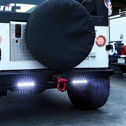 True Mods 2pc 7" Ultra-Slim Single Row Off Road LED Light Bar [1530lm] [18W] [IP68 Waterproof] [12V - 24V] Fog/Driving/Work Lights for Trucks ATV Cars - 60 Degrees Flood Light