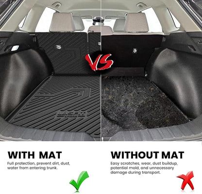 LASFIT Cargo Mat with Backrest Mat for Toyota Corolla Cross Hybrid 2026 2025 2024 2023 2022, All Weather TPE Custom Fit Trunk Mat Trunk Liner Trunk Tray Cargo Liner Cargo Tray with Seatback Cover