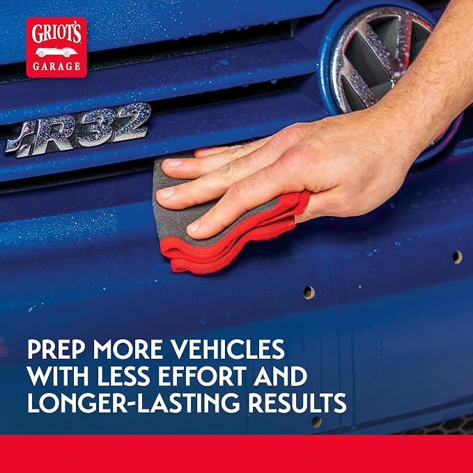 Griot's Garage Surface Prep Towel for Car Detailing, Cleaning and Polishing, Clay Bar Alternative, 9" x 9", 55592
