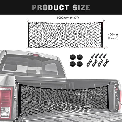 Cargo Net for 2005-2025 Toyota Tacoma Accessories, 40" x 16" Truck Bed Organizer, Envelope Style Cargo Netting for Pickup Truck Bed