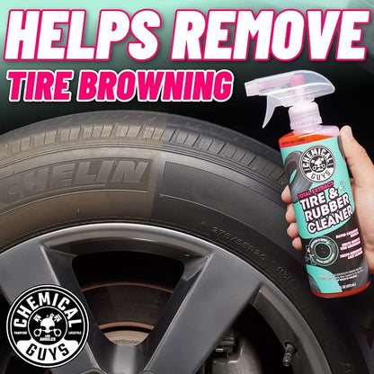 Chemical Guys CLD30216 Total Extract Tire & Rubber Cleaner, Safe for Cars, Trucks, SUVs, Motorcycles, RVs & More, 16 fl oz