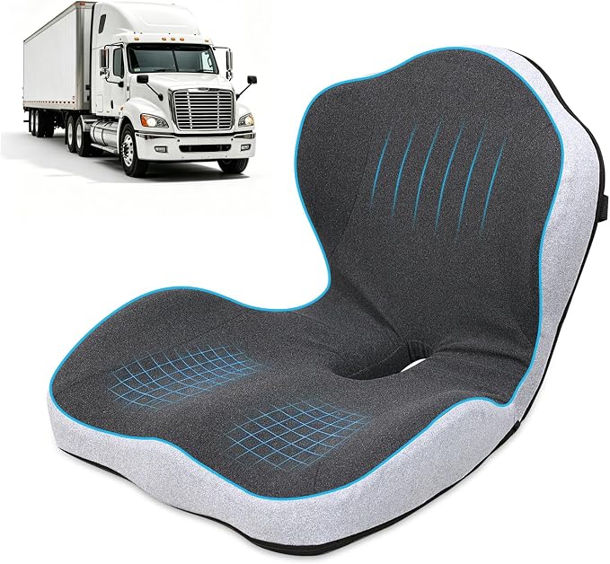 Car Seat Cushions for Driving, Dual-Layer Memory Foam Seat Cushion with Lumbar Support, Ergonomic Truck Seat Cushion & Office Chair Cushion for Wheelchair, Gaming Chair & Sofa