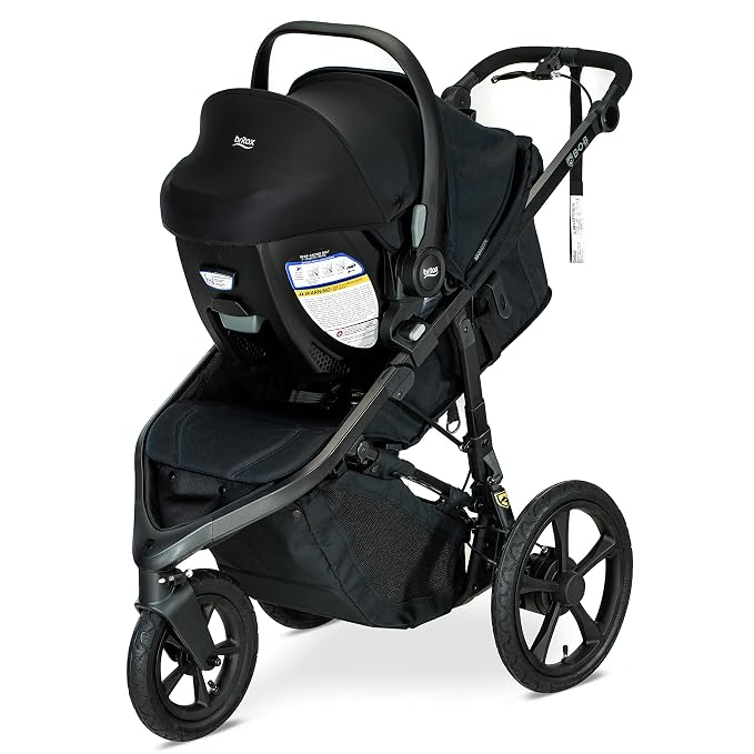Britax Willow S Infant Car Seat with Alpine Base, ClickTight Technology, Rear Facing Car Seat & BOB Gear® Wayfinder™ Jogging Stroller Infant Car Seat Adapter, Compatible with Select Britax, Nuna