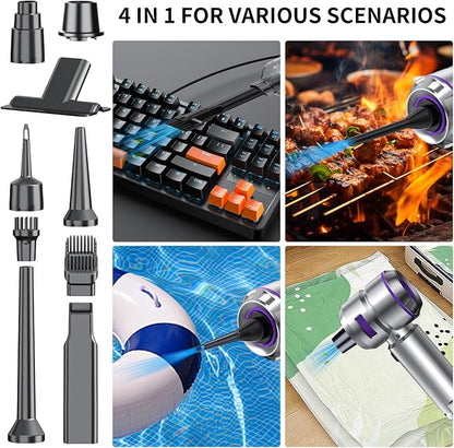 Car Vacuum Cleaner High Power - 22000PA Portable Car Vacuums 4 in 1 Compressed Air Duster & Blower Hand Held Vacuum Cordless with Brushless Motor for Cars Home Office Camping Ideal Gifts for Men women