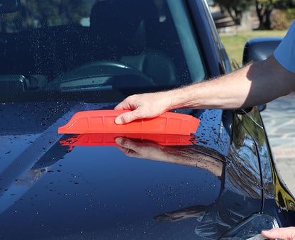 California Car Duster Jelly Blade Flexible Silicone Auto Drying Tool in Red 20083