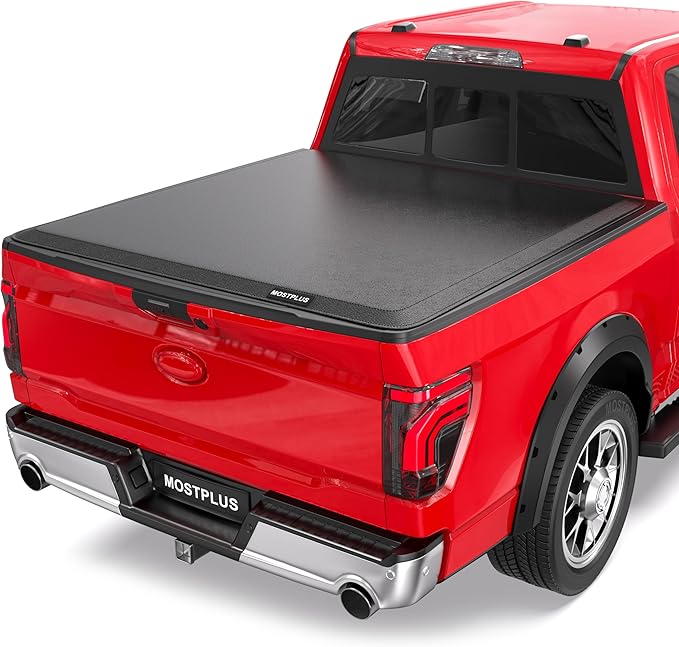 MOSTPLUS 6.5FT Roll-Up Soft Vinyl Truck Bed Tonneau Cover Compatible for Ford F150 2009-2025 2026 Ford F-150 Bed On Top (78Inch)