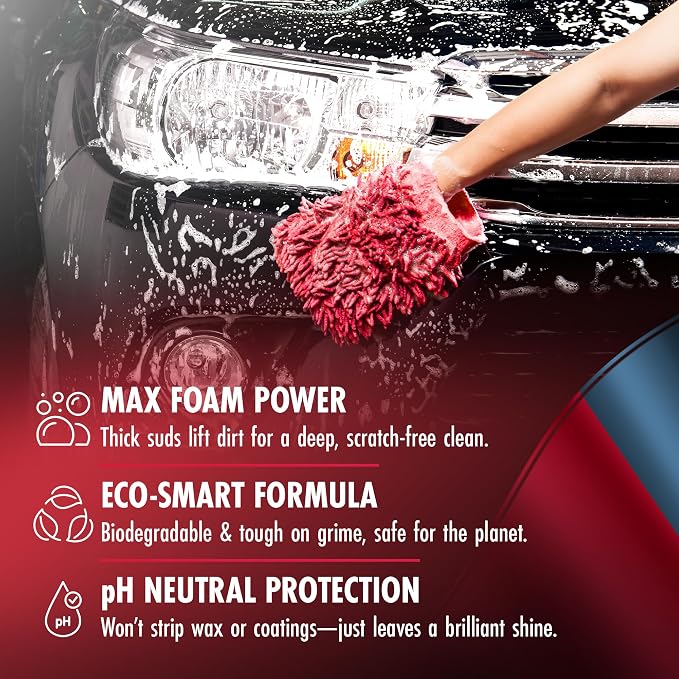 Liberty Foaming Car Wash Soap for Foam Cannon - pH Neutral Car Shampoo for Car Wash Foam Gun Pressure Wash, Thick Snow Pre-Wash Tackles Dirt, Safe for All Vehicles, Avoid Scratches on Trucks 16 fl oz