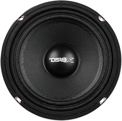 DS18 PRO-X6M Loudspeaker - 6.5", Midrange, Red Aluminum Bullet, 500W Max, 250W RMS, 4 Ohms - Premium Quality Audio Door Speakers for Car or Truck Stereo Sound System (1 Speaker)
