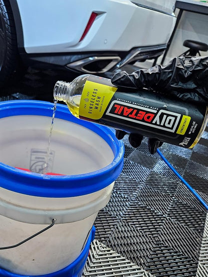 diy detail Rinseless Wash V2 – Waterless Car Wash & Rinseless Soap Alternative | Streak-Free Auto Detailing Solution | Safe for PPF, Ceramic Coating, All Vehicle Surface | 16oz Bottle