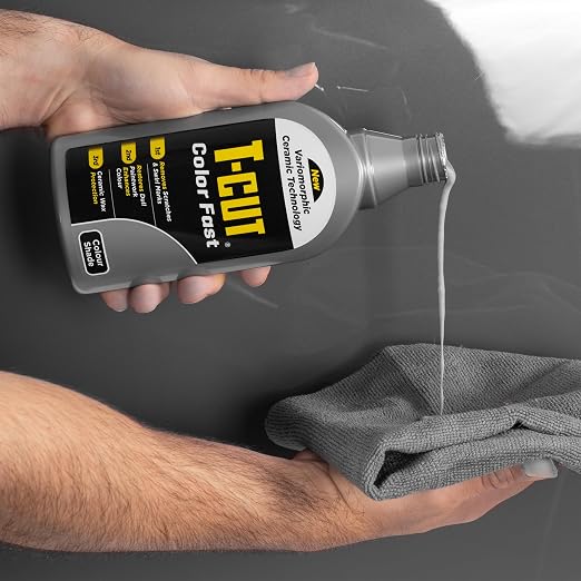 T-Cut Color Fast 3-in-1 Paint Restorer, Silver - Scratch Remover, Ceramic Car Wax & Color Enhancer - Removes Swirls & Oxidation, 17 oz