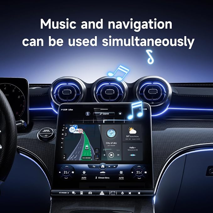 Upgrade Wireless CarPlay Adapter - Converts Wired to Wireless for iPhone, Compatible with iOS 10+ and Cars from 2016, Plug & Play, Stable Control, Mini Size with Extension Cable USB & USB Type-C