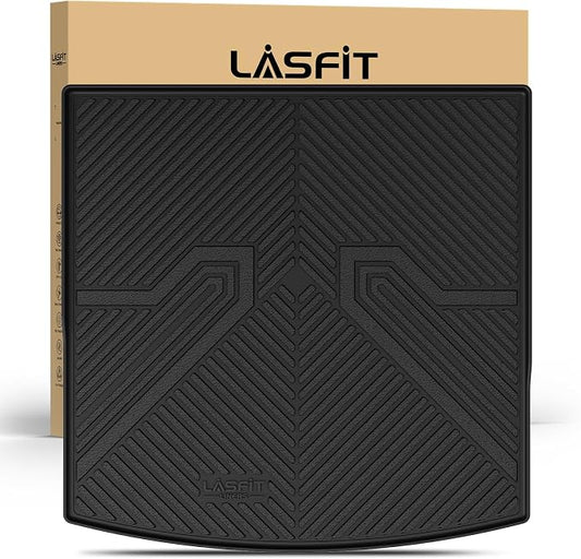 LASFIT Trunk Mat for Volkswagen Atlas Cross Sport 2020-2026, Custom Fit All-Weather Protection TPE Rubber Cargo Mat for VW Accessories, Super Duty, Waterproof, Easy to Clean, Black