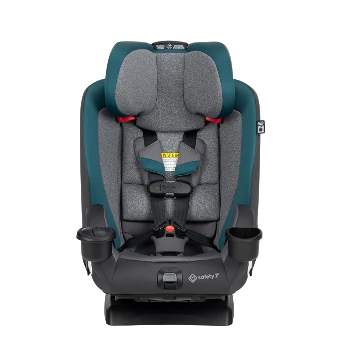 Safety 1st EverSlim 4-in-1 Convertible Car Seat, SecureTech Chest Clip, Ultra-Slim, 4-Mode Infant to Booster, Baby Car Seat, 5-100 lbs, Memory Foam, Fiddlehead