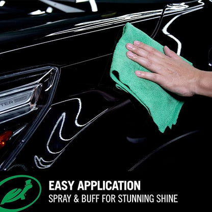 Turtle Wax Hybrid Solutions Ceramic Acrylic Black Car Wax Spray, Restores Apperance of Black Car Paint, Ceramic Coating Protection, Extreme Water Beading, High Gloss Shine, 16 oz (Pack of 2)
