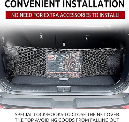 Envelope Style Automotive Trunk Mesh Cargo Net for Hyundai Tucson Se Sel 2022-2026 - Premium Trunk Organizer and Storage - Luggage Net for Crossover - Best Car Organizer for Hyundai Tucson