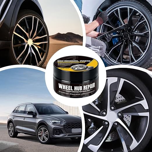 Tire Cleaner and Shine - Scratches Removal Coating,80g Scratch-Resistant Long-Lasting High-Gloss Tire Cleaner Hub Polisher for Auto Detailing, Car, RV, Motorcycle, Truck, Marine & ATV Wheels