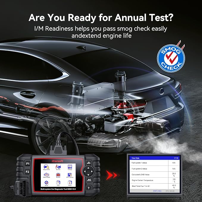 OBD2 Diagnostic Scan Tool for Mercedes Benz/Sprinter, iCarsoft M900 V2.0 Scanner Code Reader for Engine, Transmission, ABS, Airbag Systems, Oil/SAS/EPB/ETC/INJ Reset,Battery Test