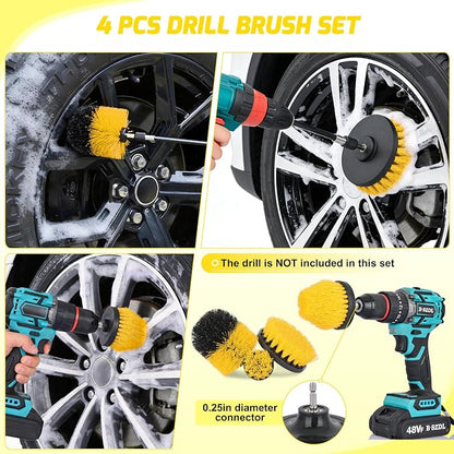 Nilight 52PCS Car Detailing Kit Auto Cleaning Tools Wash Set with Storage Carry Bag Home Use for Interior Exterior Deep Clean Polish Car Care Windshield Dashboard Seat Air Vents Wheels Tires, Yellow