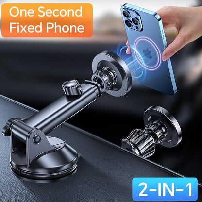 Coolpow for MagSafe Car Mount【Windshield+Vent+Dash】Magnetic Phone Holder for Car Phone Holder Mount Cell Phone Holders for Your Car Accessories Suction Phone Mount for Car Truck Stand for iPhone 17 16