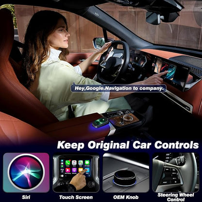 Wireless CarPlay Adapter for iPhone,Convert Wired to Wireless Car Play Dongle, Plug & Play USB/Type-C Adapter for Cars,Seamless Control for iOS 10+（Only Applicable to Cars with carplay System） Green