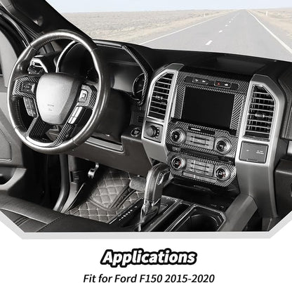 JeCar 16PCS Full Set Carbon Fiber Interior Trim Kit for 2015-2020 Ford F150