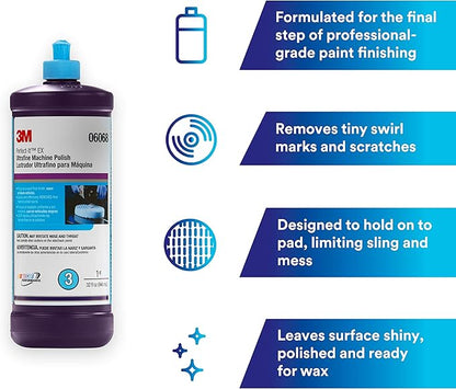 3M Perfect-It Ultrafine Machine Polish, 06068, 32 Fl.Oz, Paint Polish, Automotive Professional-Grade Polish