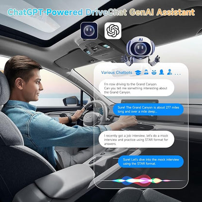 ATOTOZONE AD5 Wireless CarPlay Adapter & Android Auto Wireless Adapter, 2025 Upgrade Plug & Play AI Box CarPlay, Smart Box Compatible with YouTube, Dual Wi-Fi, ChatGPT