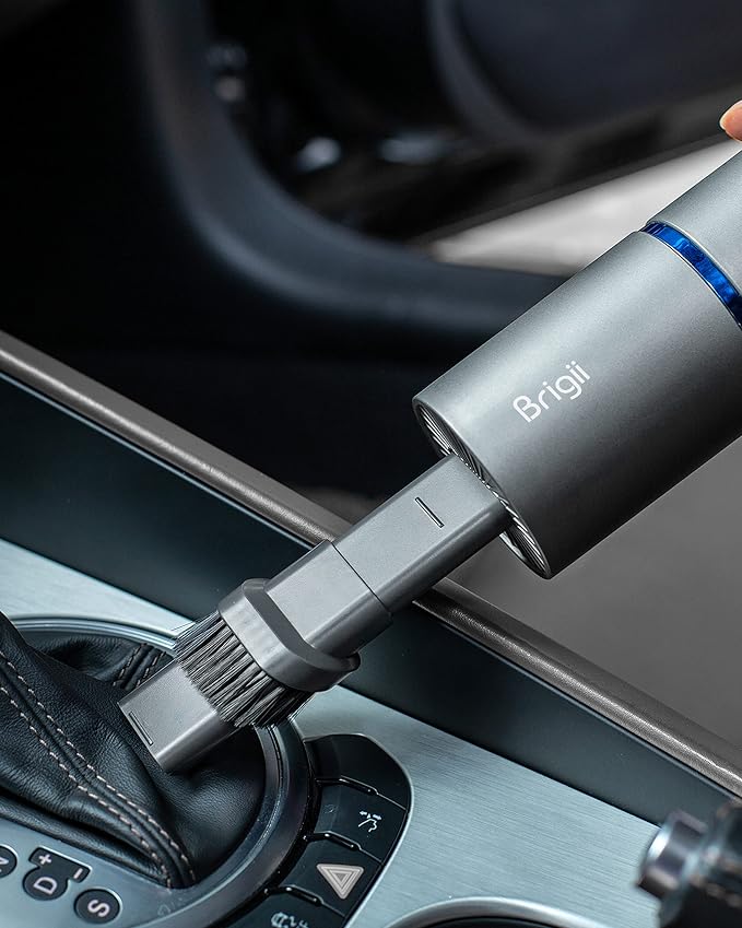 Brigii Mini Handheld Vacuum Cordless, 3 in 1-Car Vacuum & Air Duster & Hand Pump, Portable Rechargeable Cleaner for Car Interior, Small Spaces, Crevices-Y120 Pro