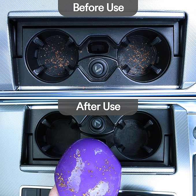 PULIDIKI Car Cleaning Gel Clean Putty, Universal Car Interior Cleaner Slime, Perfect Cleaning Kit Supplies, Auto Detailing Tools Accessories, Dust Remover Gifts for Men Women Purple (70g)