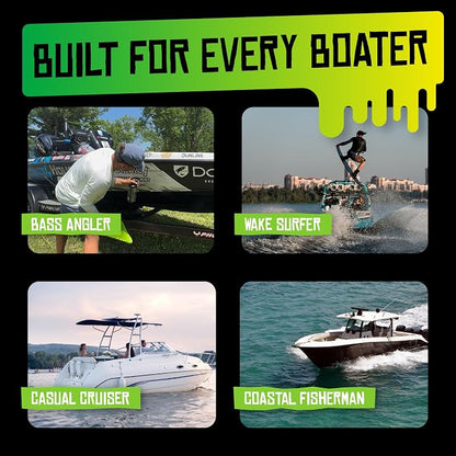 Boat Juice Luxury Boat Cleaning Kit | Interior Vinyl Seat Cleaner, Exterior Cleaner & Protectant, Hard Water Spot Remover, Ceramic Coating, Glass Cleaner, 2 Microfiber Towels | Marine Kit, Made in USA