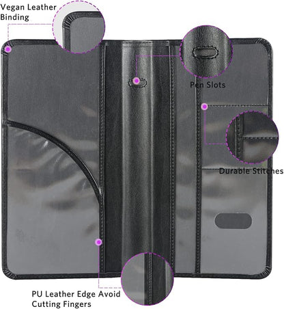 CoBak Car Registration and Insurance Holder - Vehicle Glove Box Car Organizer, Auto Truck Comparment Accessories Case for Essential Document, Driver License, Cards