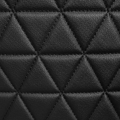 CAR PASS Bling Back Seat Cover, Waterproof Leather Bench Rear Seat Cover Shining Diamond Truck Glitter Crystal Sparkly Rhinestone Universal Fit Armrest Automotive Kid Women Girl, Black Diamond