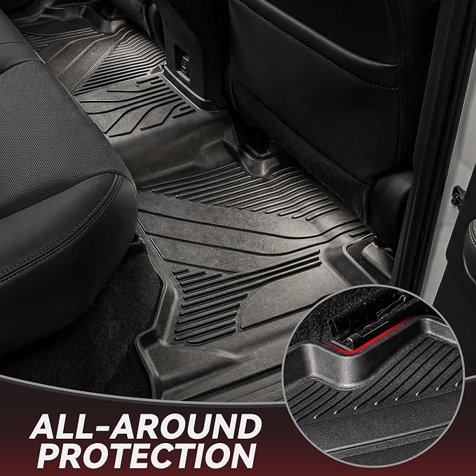 YITAMOTOR Floor Mats Set Fit for Toyota 4Runner 2025 2026 5-Seats(Fits Gas,Not Fit Hybrid) with Trunk mat &Backrest mat, All Weather TPE Custom Fit Liner for 4 Runner SR5/TRD/Limited 6th gen Car Mats