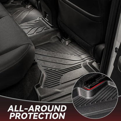 YITAMOTOR Floor Mats Set Fit for Toyota 4Runner 2025 2026 5-Seats(Fits Gas,Not Fit Hybrid) with Trunk mat &Backrest mat, All Weather TPE Custom Fit Liner for 4 Runner SR5/TRD/Limited 6th gen Car Mats