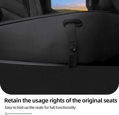 Lolcar 2024 2025 2026 Tacoma Seat Covers Full Set for Toyota Tacoma Double Cab SR,SR5,TRD Sport,TRD Off-Road,Limited,Fully Covered,Luxury Waterproof Leather Car Seat Protector(Black