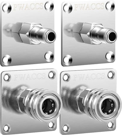 PWACCS Pressure Washer Gun Holder, Foam Cannon Holder, 1/4" Quick Connect Foam Cannon Wall Mount, Foam Gun Storage Rack Wall Mount Tool Holder for Organize and Store Power Washing Accessories, 4 Pack